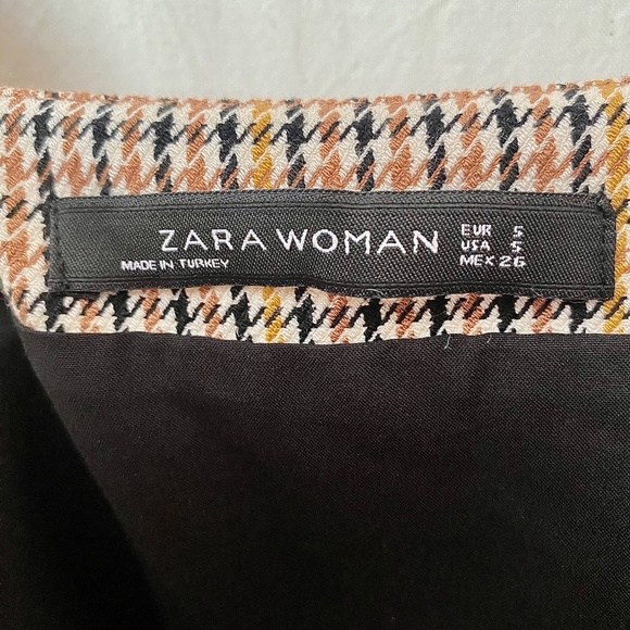 Zara Woman houndstooth overall mini dress - Picture 8 of 9